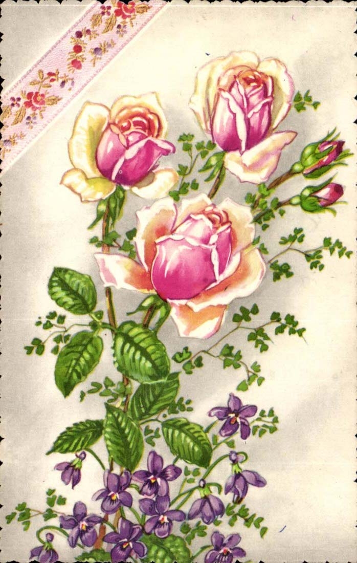 CPA Fantasy Flowers Roses