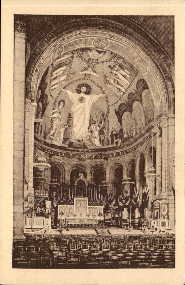 Paris CPA Basilique du SAcre Coeur de Montmartre Le choeur et le maitre autel