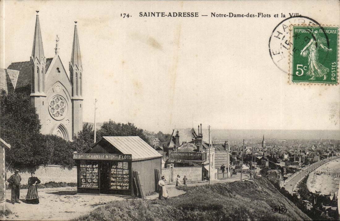 Sainte Adresse CPA Notre Dmae des fltos et la ville