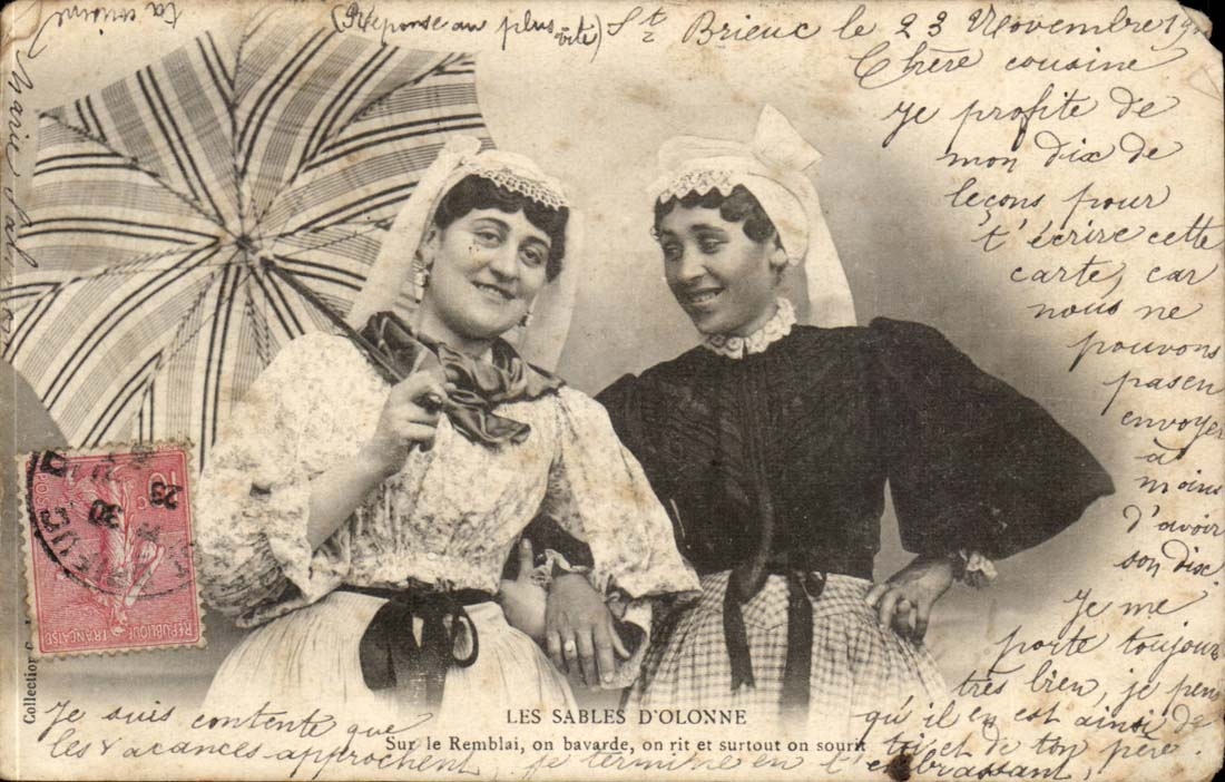 CPA Sands Of olonne Folklore Women