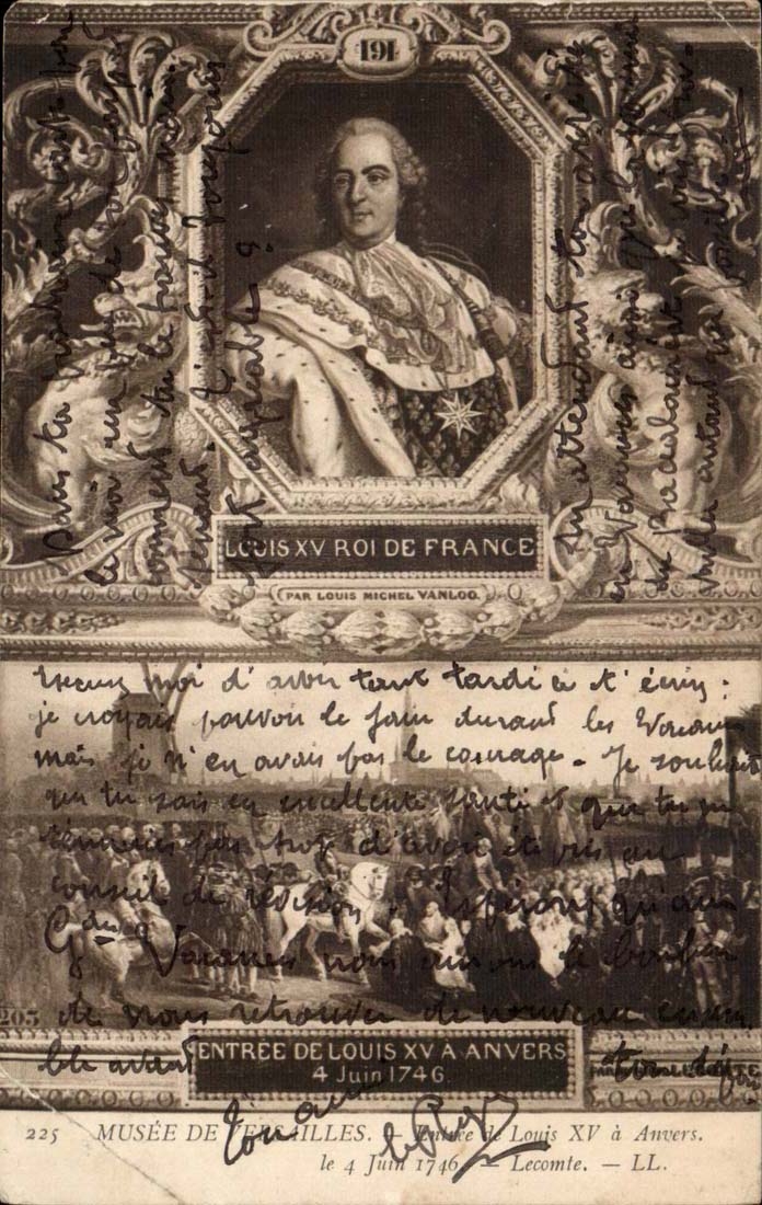 Museum of Versailles CPA Entree of Louis XV has Antwerp
