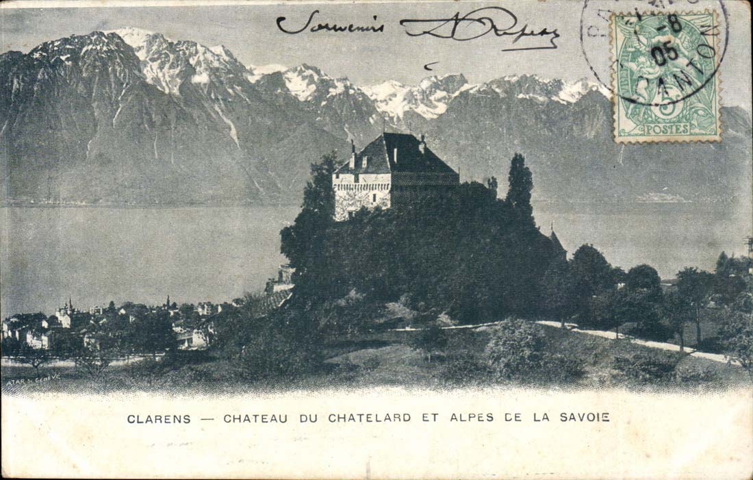 Clarens CPA Castle of Cahtelard and the Alps of Savoy