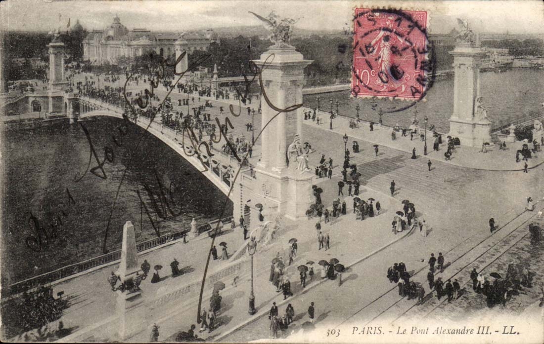 Paris CPA the bridge Alexandre III