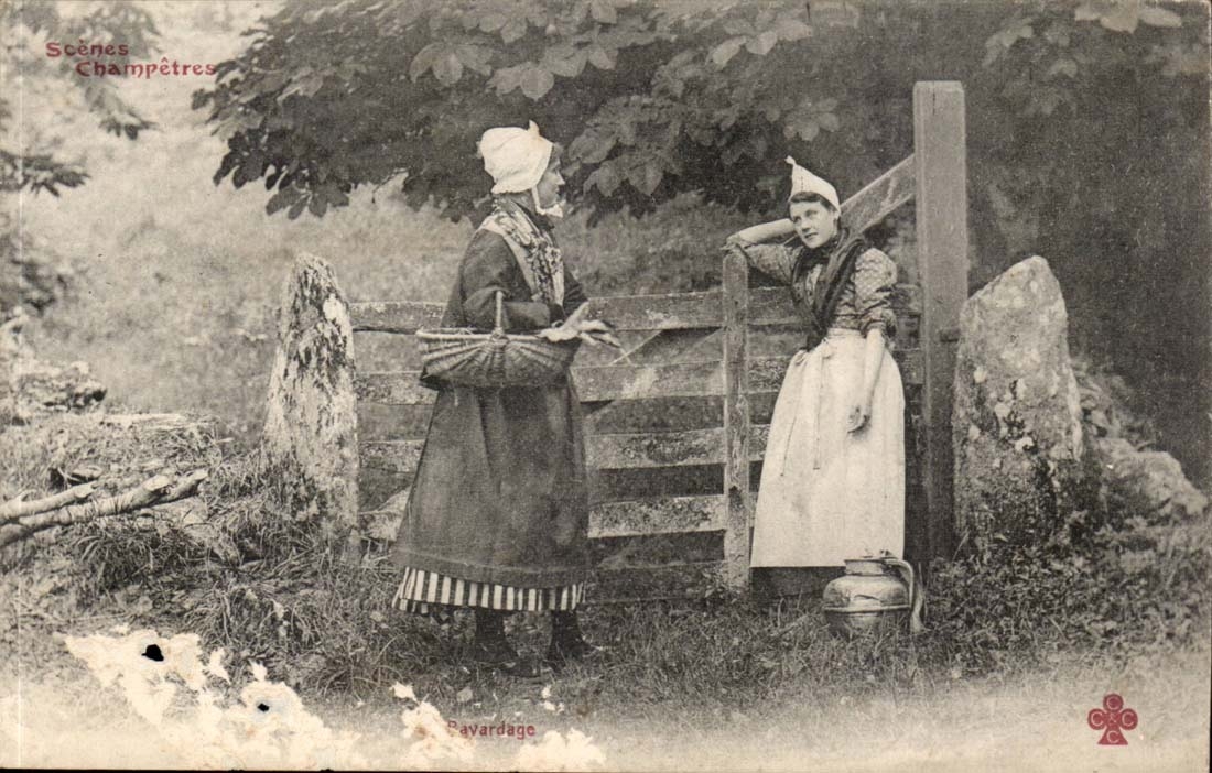 Hirtenszenen CPA Folklore-Rattern (Frauen)
