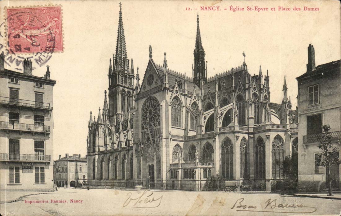 Nancy CPA Eglise St Epvre et place des DAmes