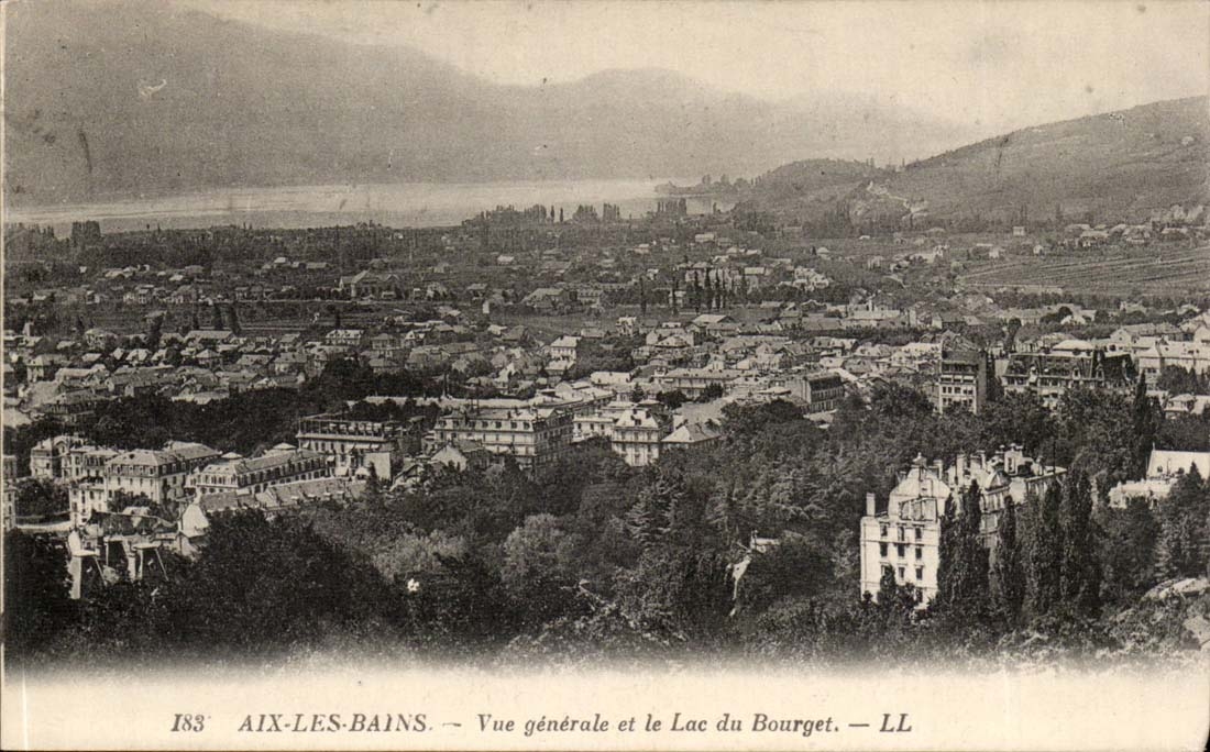 Aix les Bains CPA View and the lake of Le Bourget