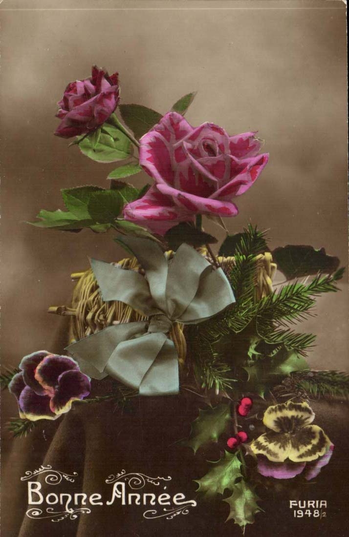 CPA Fantasy Happy New Year Flowers