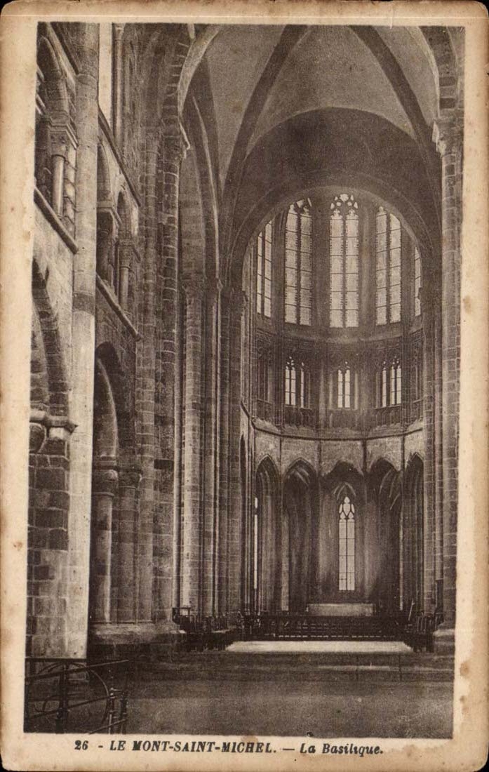 Mont Saint Michel CPA the basilica