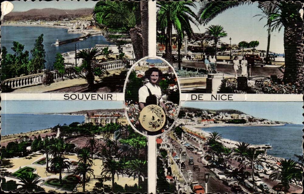 MODERN CARD Souvenir of Nice