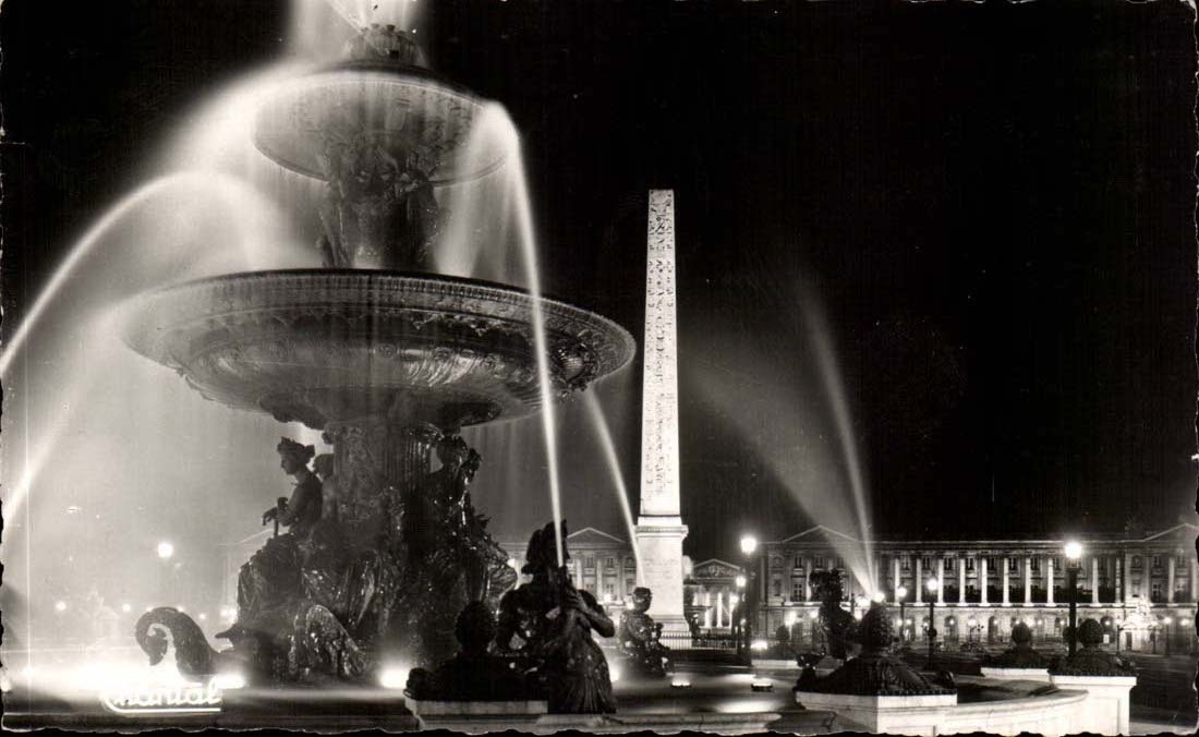 Paris CPA the illuminations Places Harmony