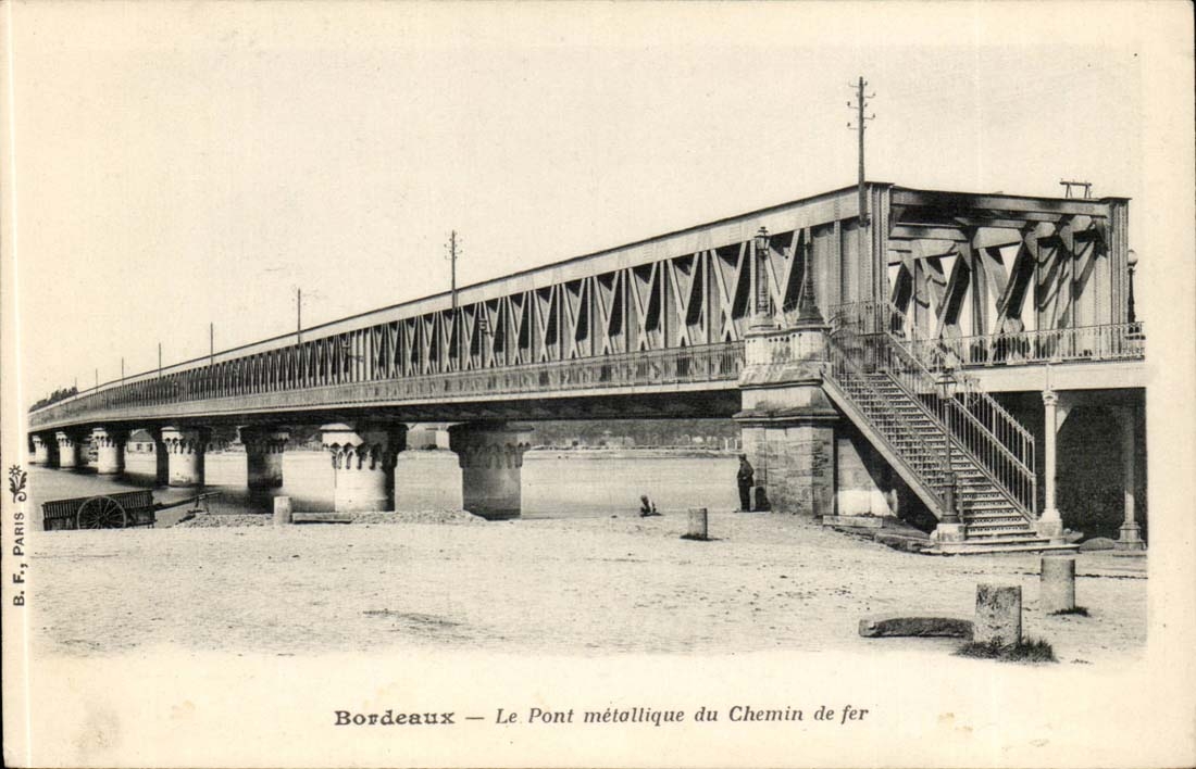 Bordeaux CPA the metallic bridge of the railroad