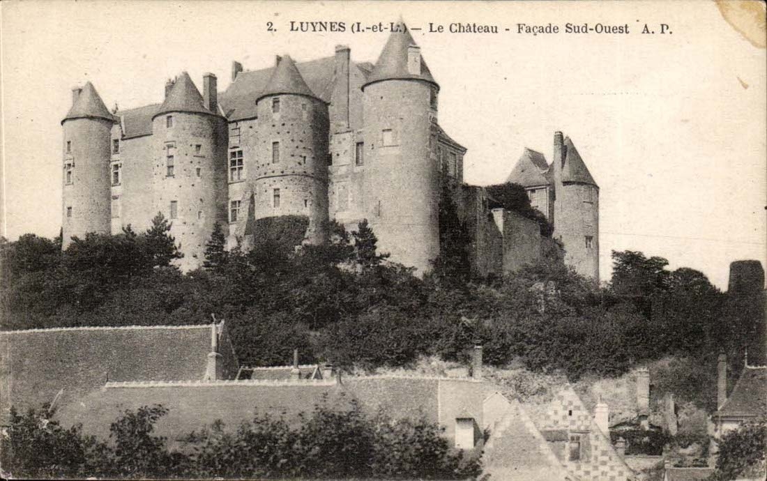 Luynes CPA die Schloss westliche sudliche Front