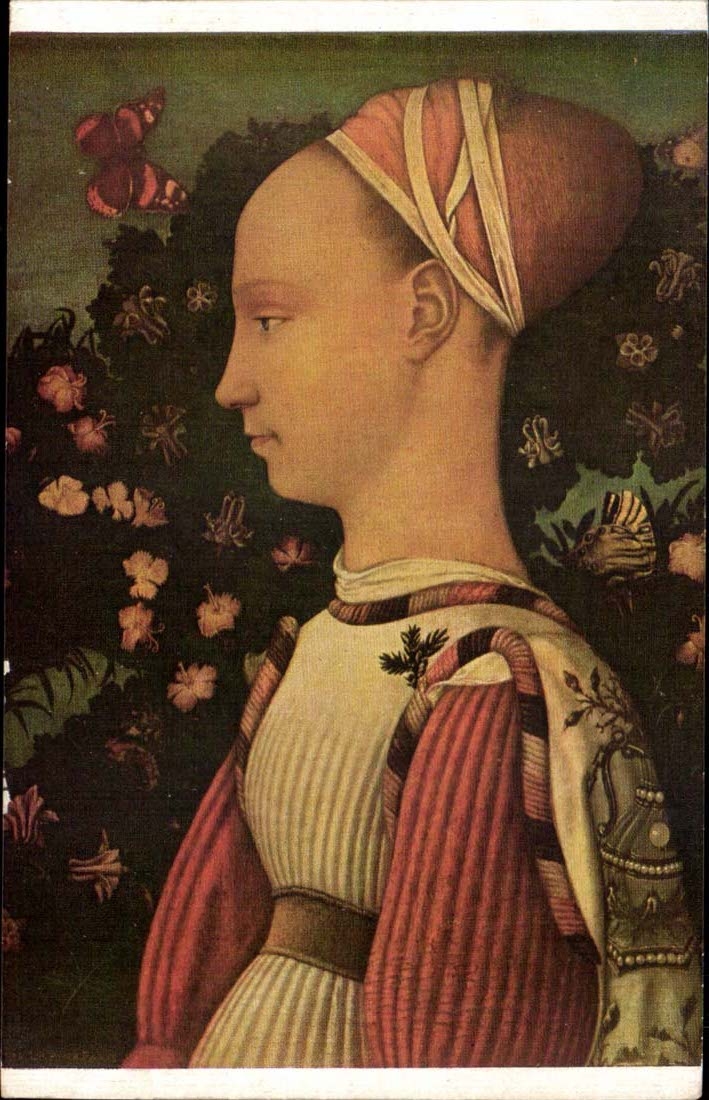 CPA Vittore Pisano says Pisanello (towards 1380 1451) Portrait of a princess of the family of Este