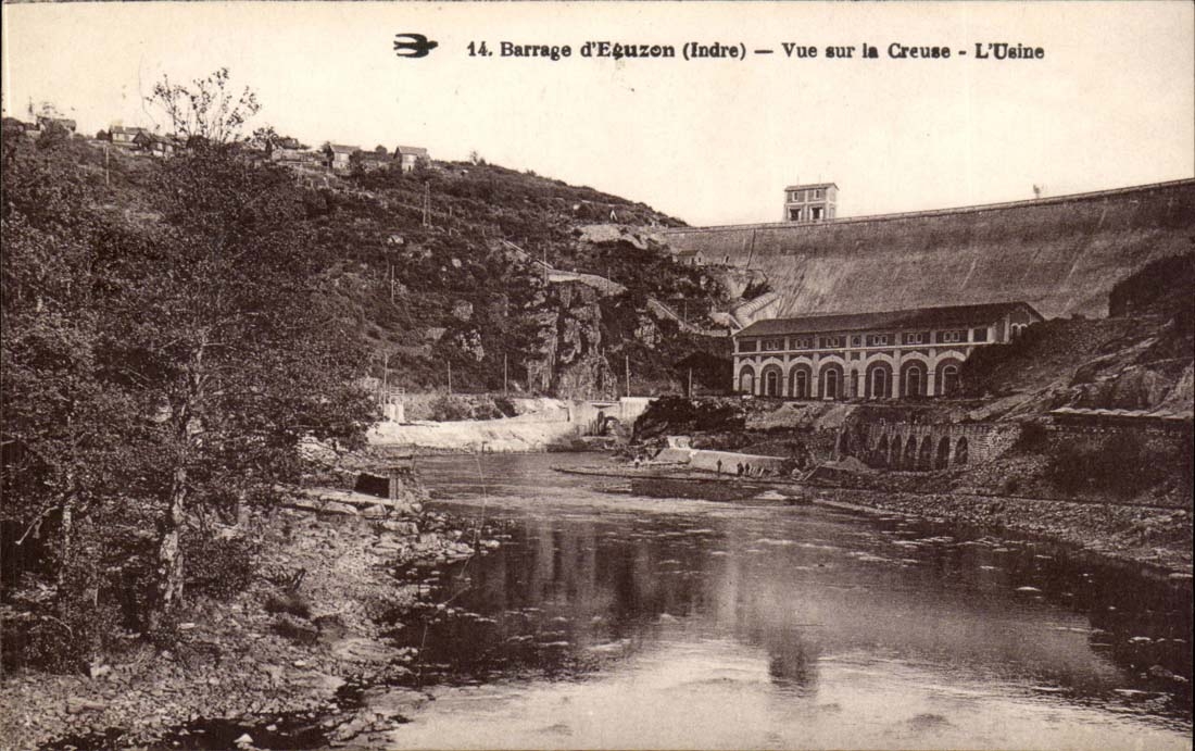 Eguzon CPA stauen das auf Hohle die Fabrik gesehen wird