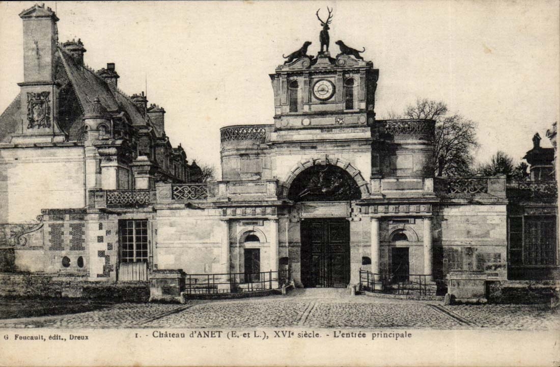 Castle of Anet CPA Main entrance