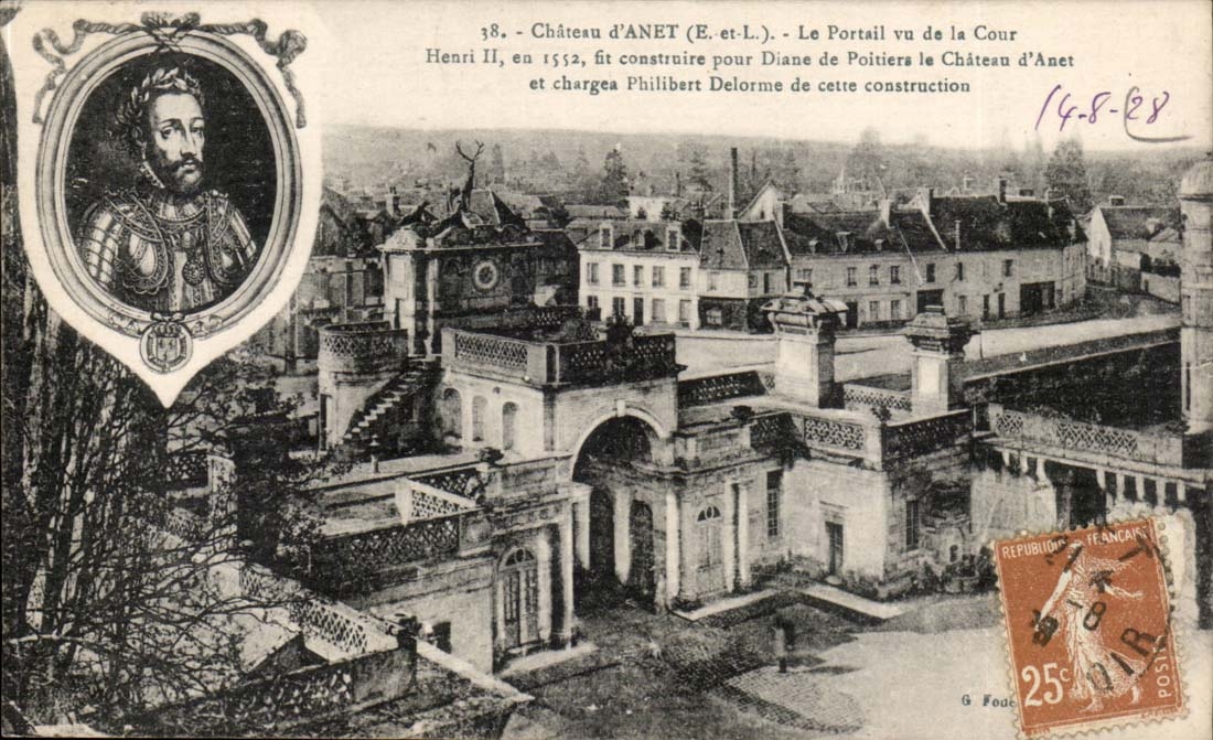Schloss von Anet CPA das Gatter gesehen vom Gericht Henri II Diane von Poitiers