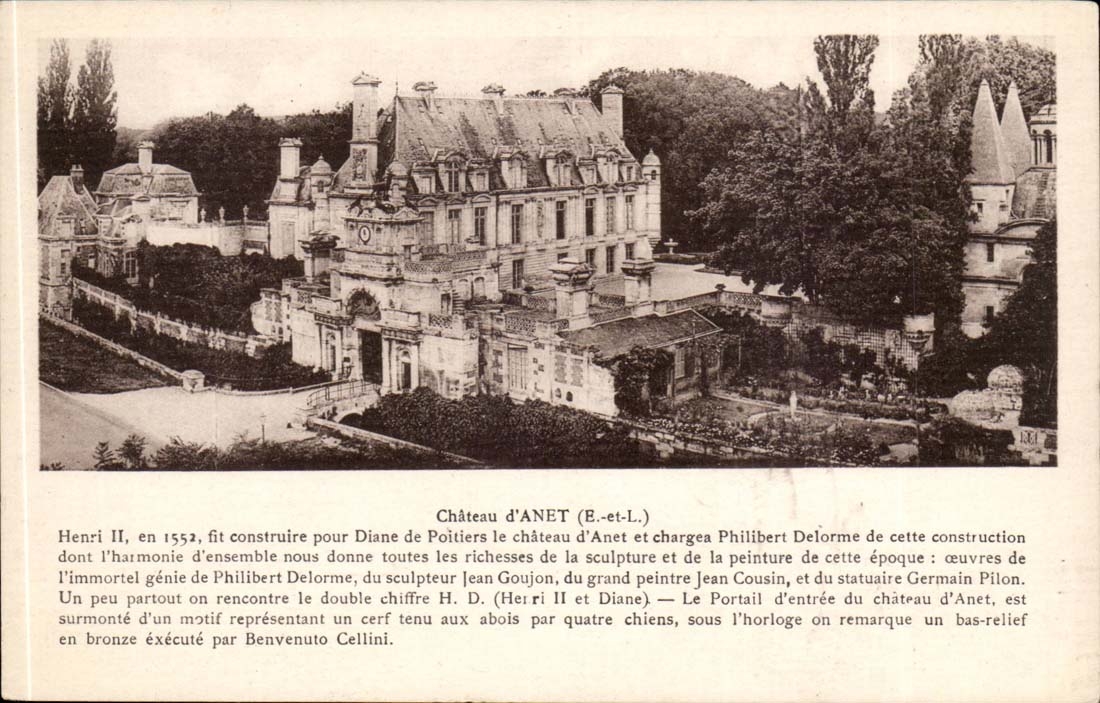 Castle of Anet CPA (Henri II Diane of Poitiers)
