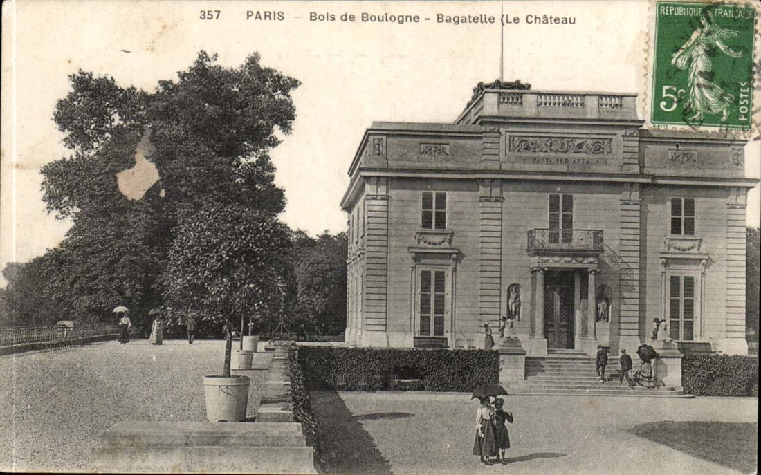 Paris CPA Bois de Boulogne Bagatelle Le chateau