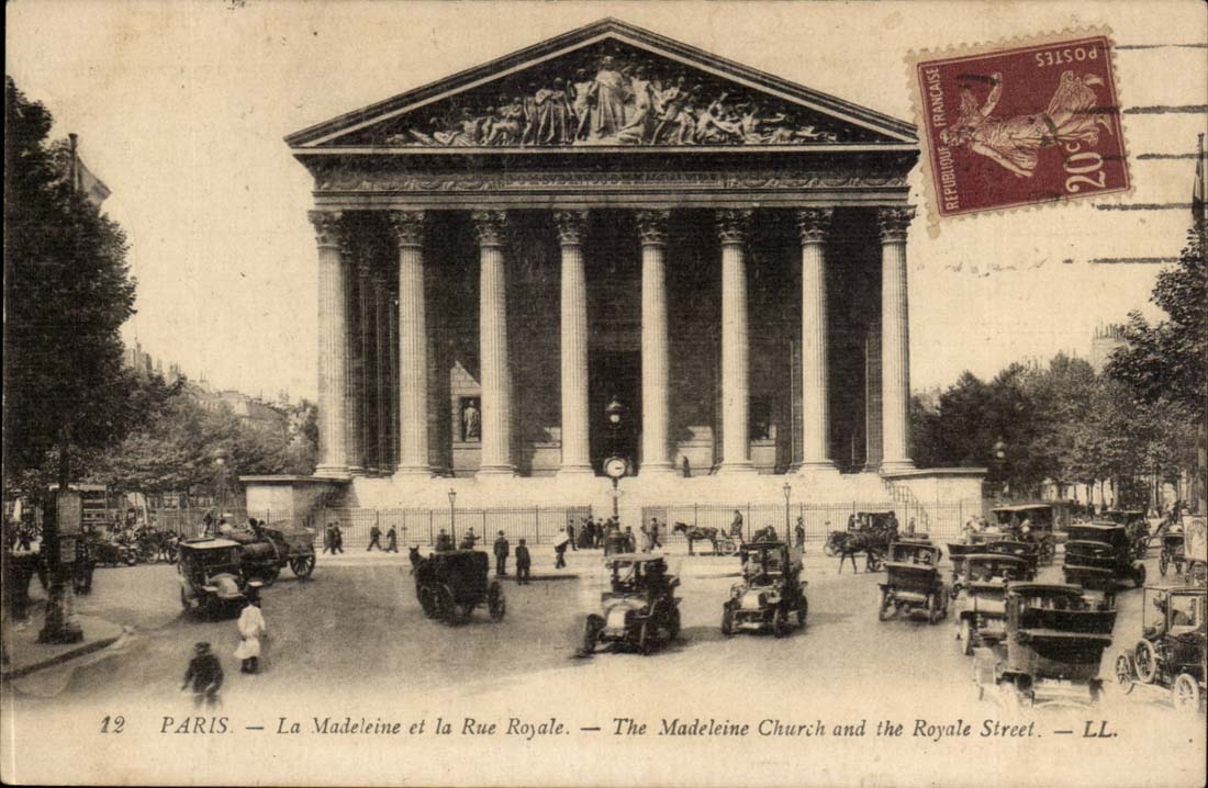 Paris CPA der Madeleine und die konigliche Strasse