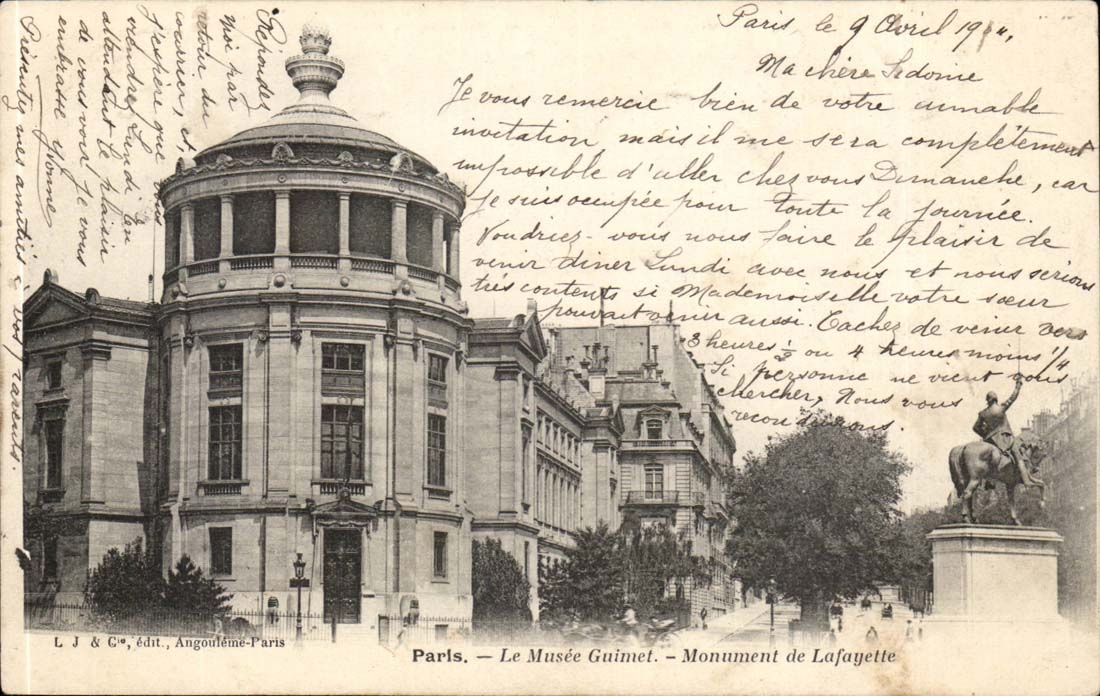 Paris CPA Le Musee Guimet Monument de Lafayette (asie arts asiatiques)