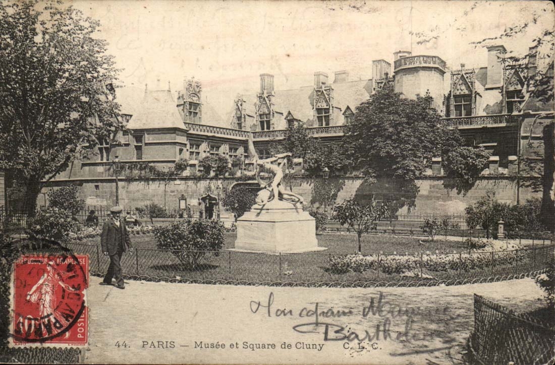 Paris CPA Museum and public garden of Cluny