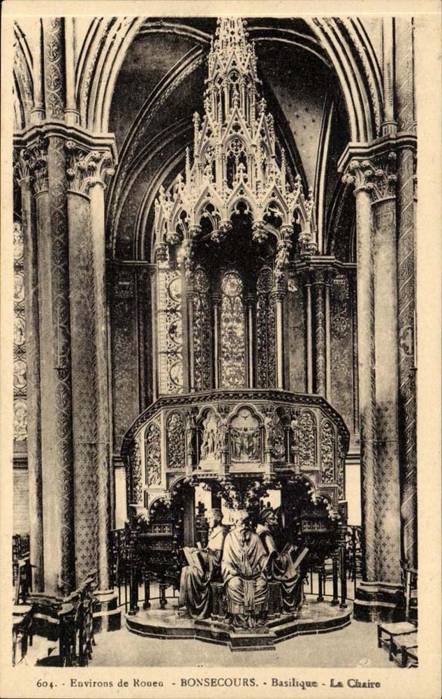 Surroundings of Rouen CPA Bonsecours Basilica the pulpit