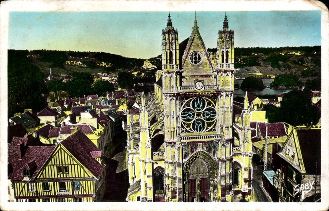 CPA Vernon the cathedral Stained glasses Renaissance Keep