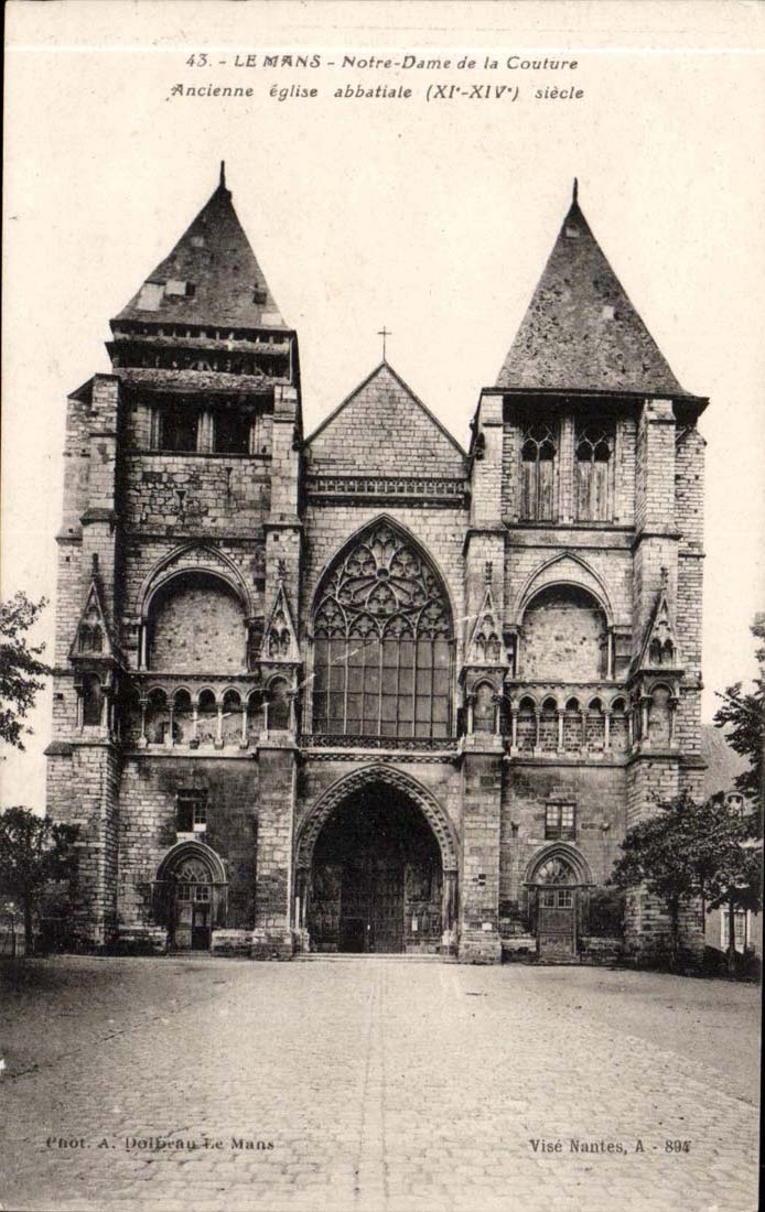 CPA Mans Notre Dame of the seam Old abbey church