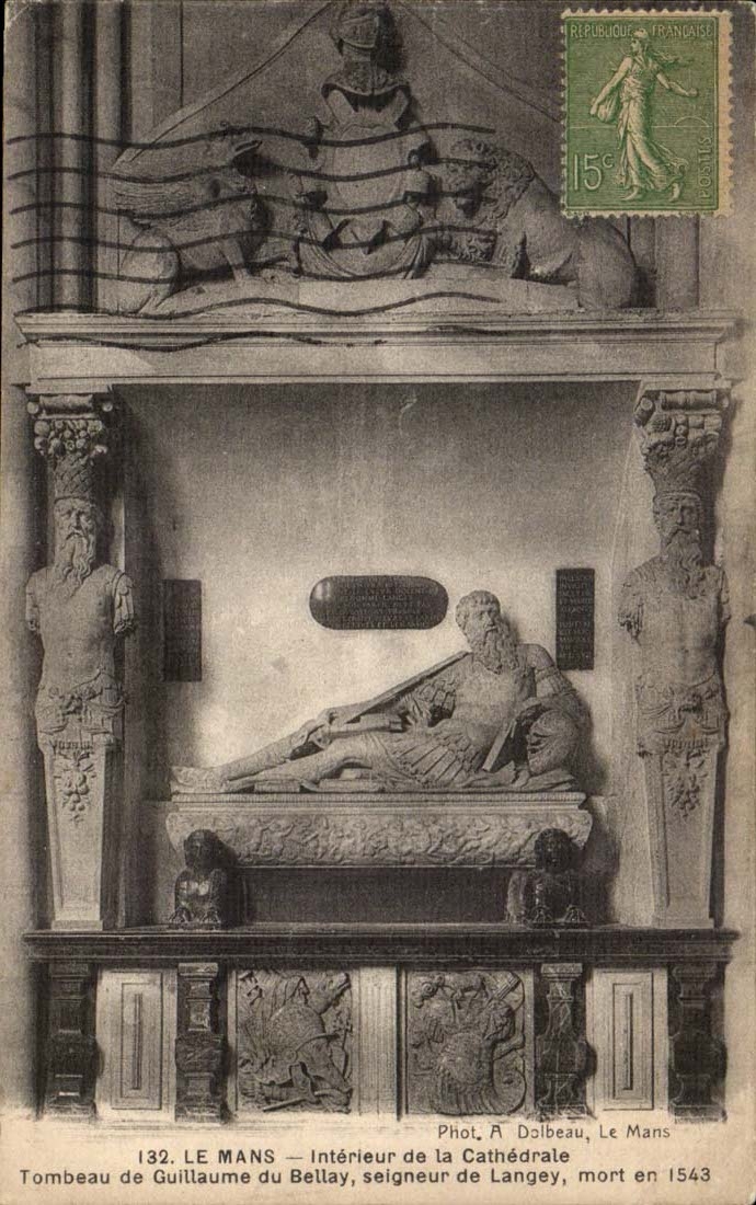 Interior Mans CPA of the cathedral Tomb of Guillaume of Bellay lord of Langey died in 1543