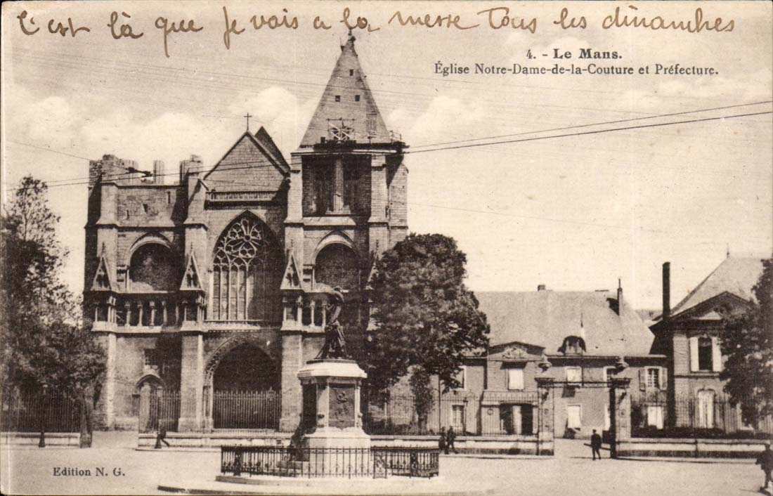 Mans CPA Notre Dame Church of the Seam and prefecture