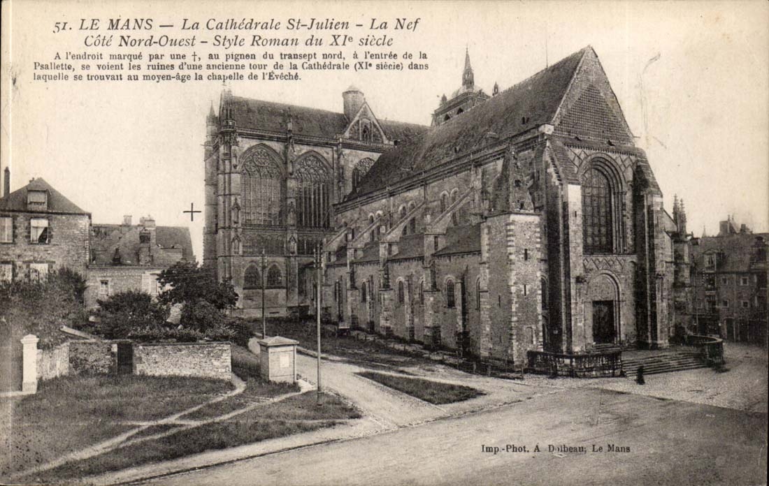 Bemannt CPA die Kathedrale Str Julien der Nave