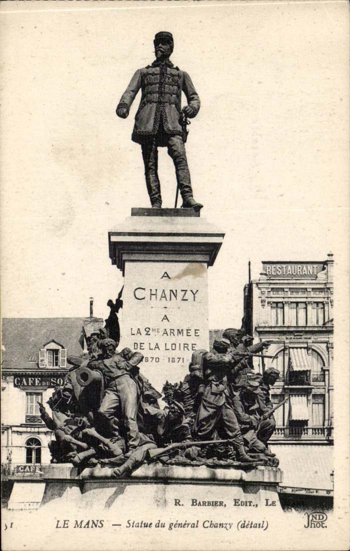 Mans CPA Statue of general Chanzy (detail)