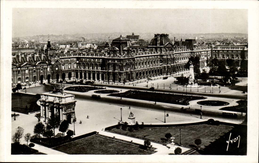 Paris-MODERNE KARTE Ansicht uber den Ort des Karussells