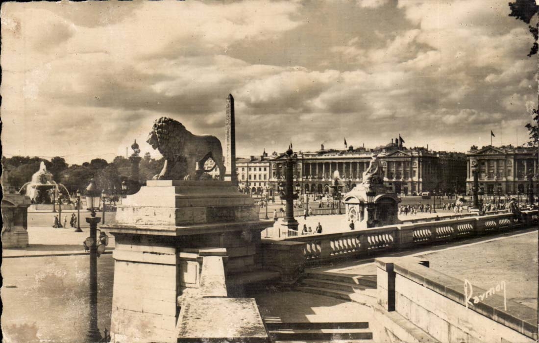 Paris CPA der Ort der Harmonie gesehen von Tileries