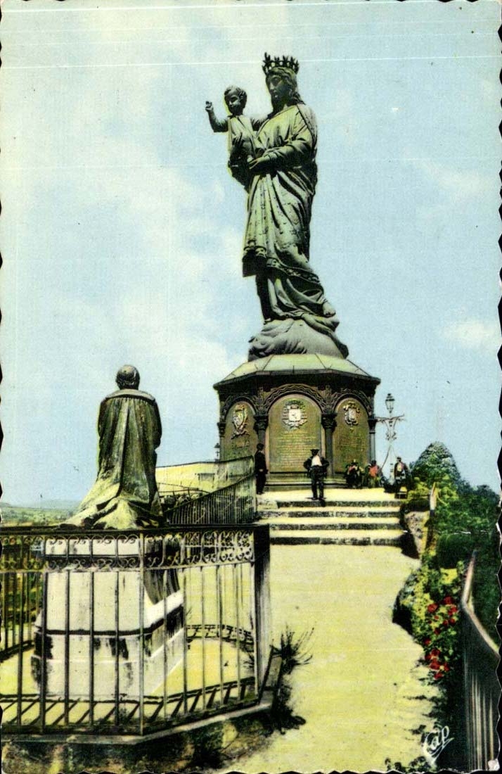 Le Puy en Velay - Statur Coossal de Notre Dame de France et de Monseigneur Morthon - CPA