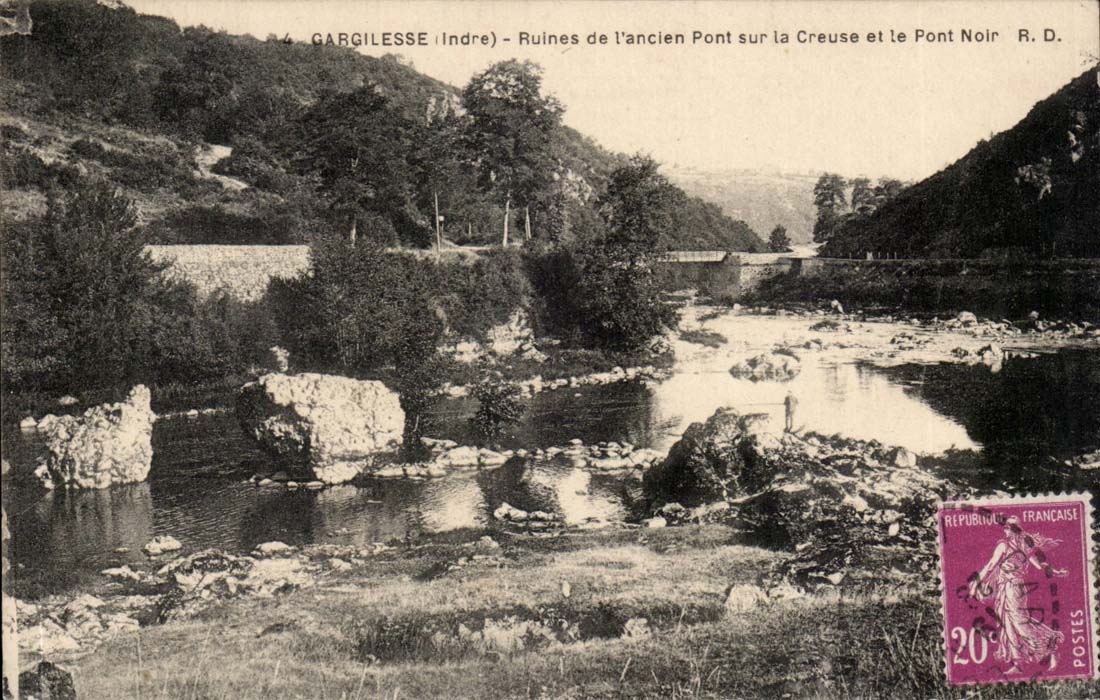 Gargiless - Ruins of the old Bridge on the Hollow one and Black Bridge CPA