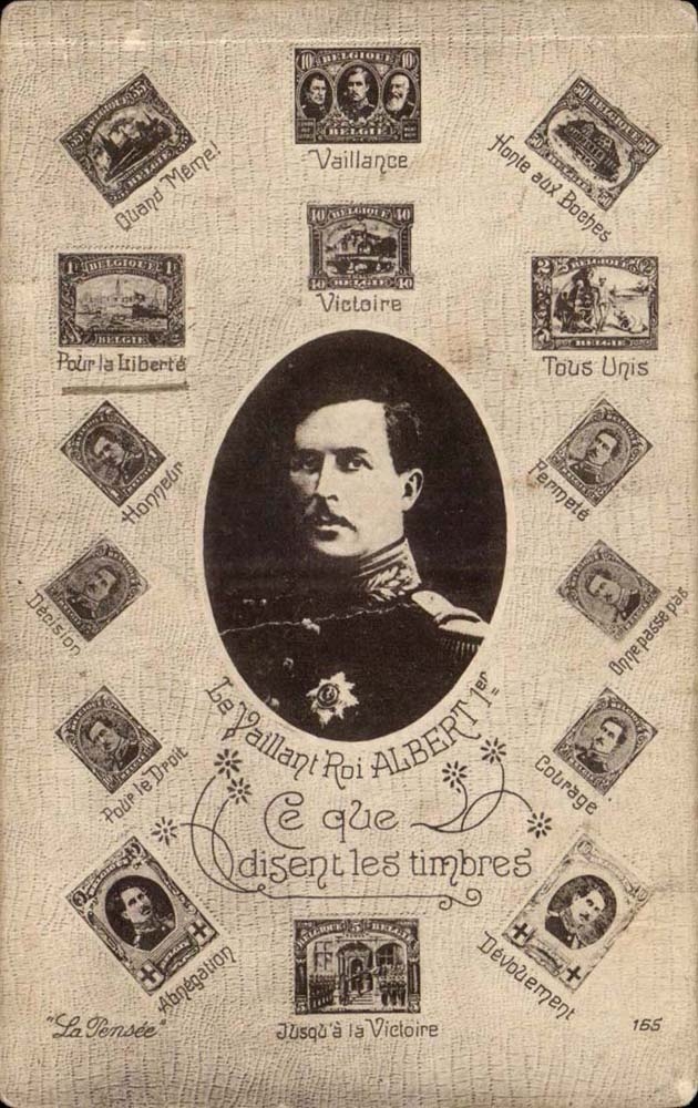 Belgium - Belgium - the Valiant King Albert I - what stamps CPA say