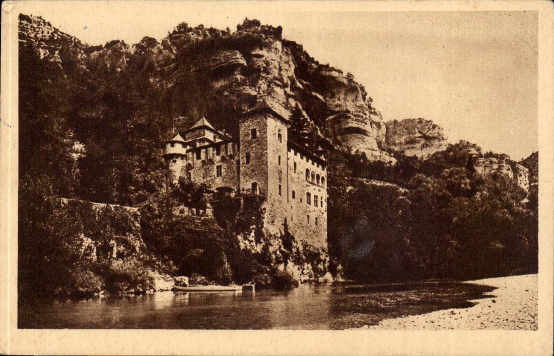 Falls of the Tarn - Castle of Caze - CPA