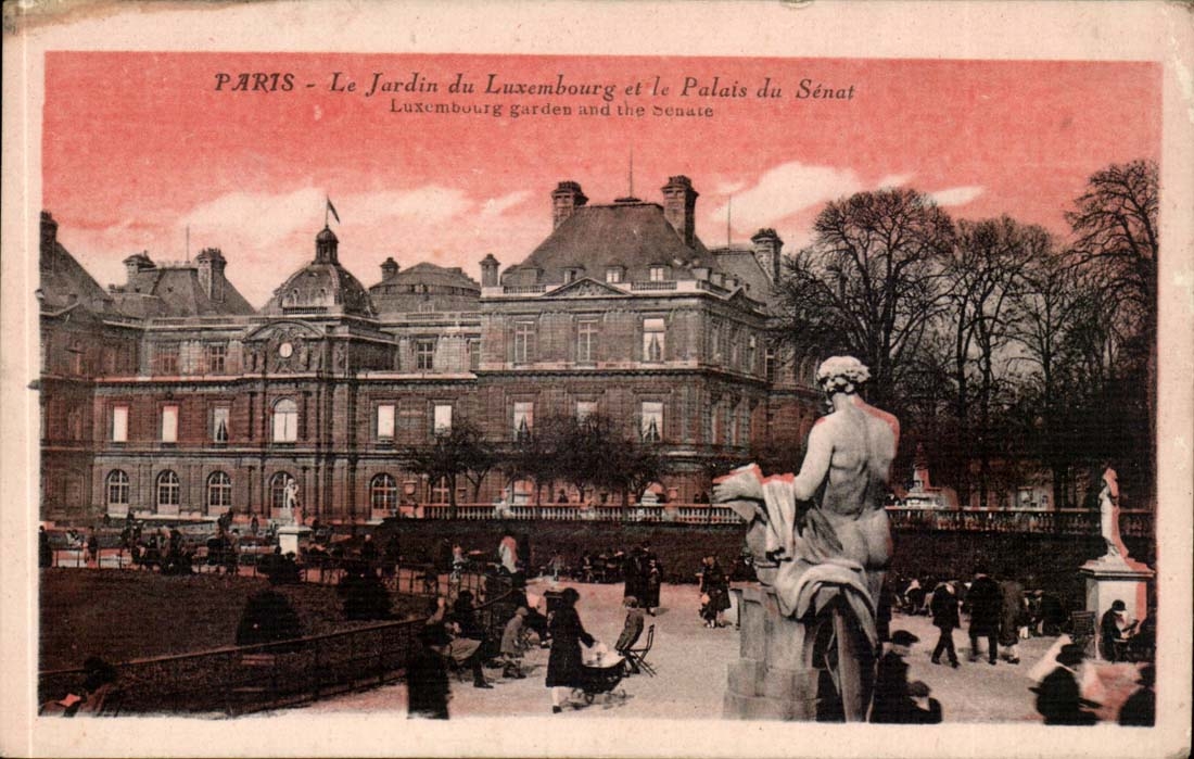 Paris 6 - The Garden of Luxembourg and the Palate of the Senate - CPA