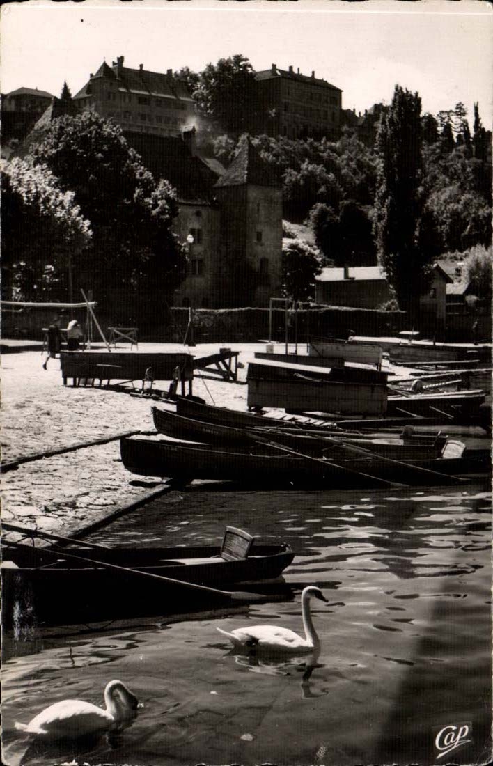 Thonon baths - Boats with the Port - CPA