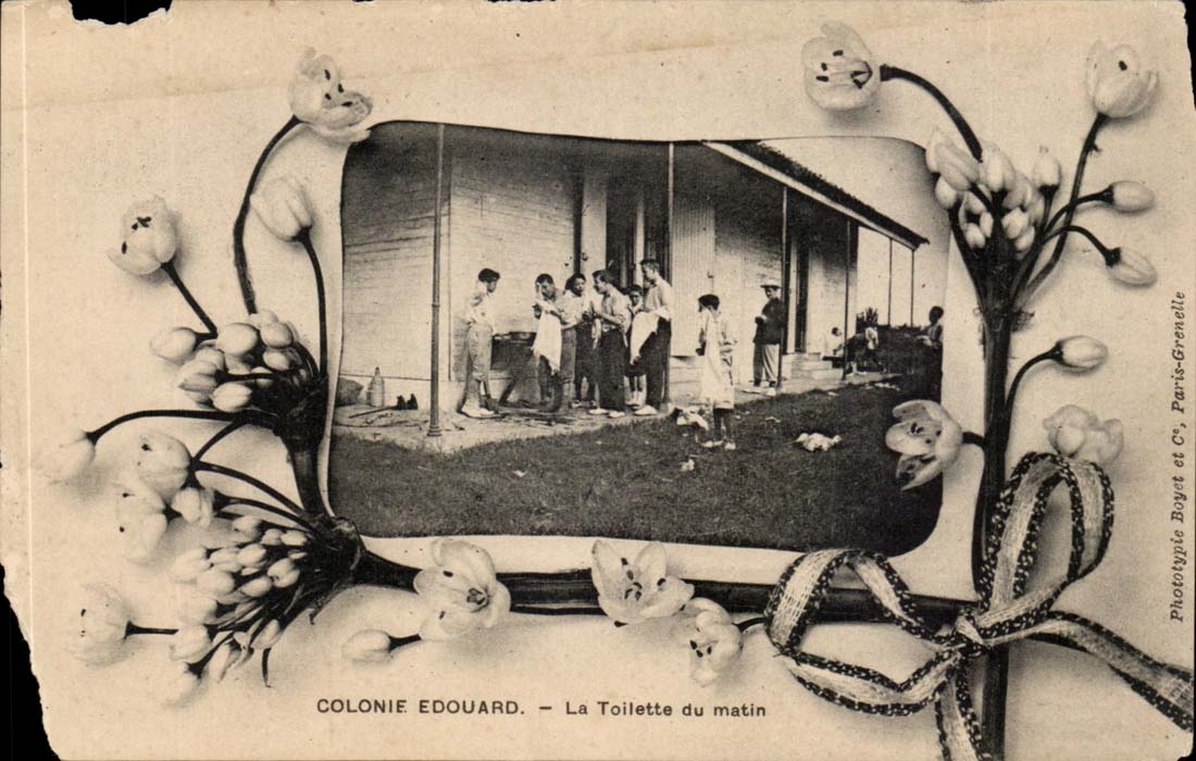 Fantasy - Children - Edouard Colony - the toilet of the Morning flowers CPA