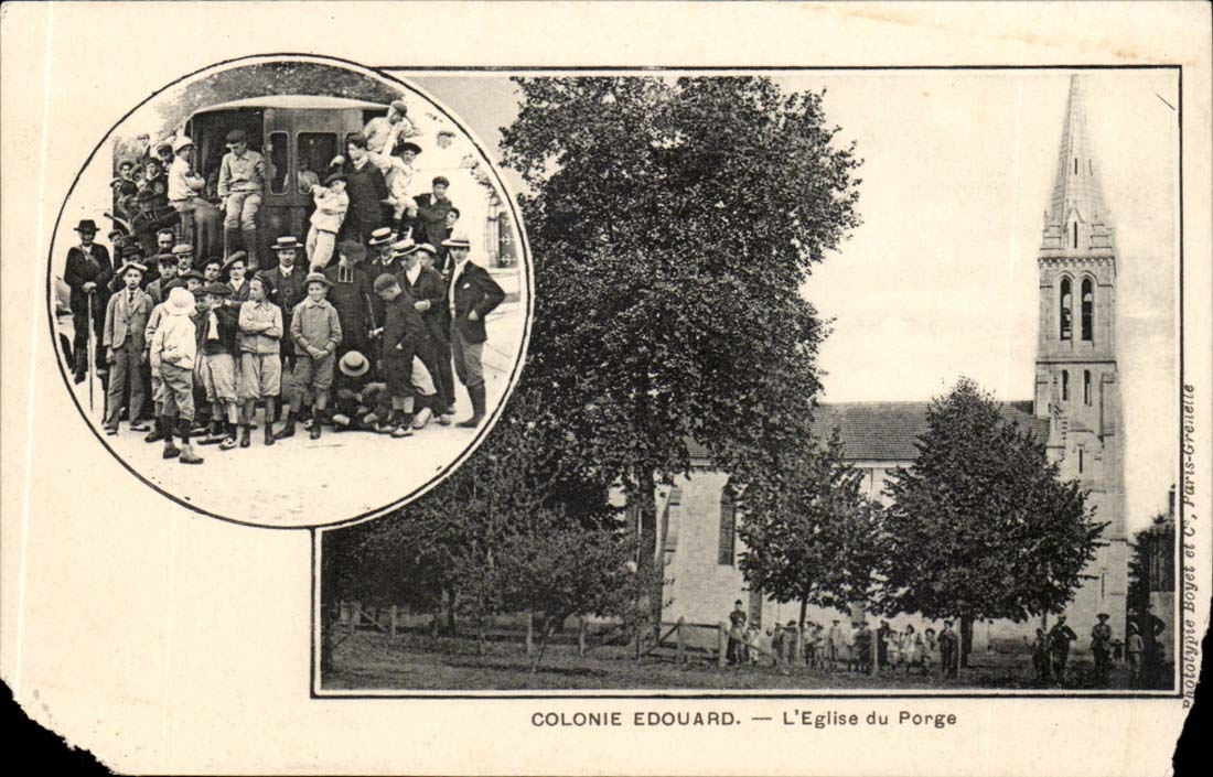 Fantasy - Children - Edouard Colony - the Church of Porge CPA