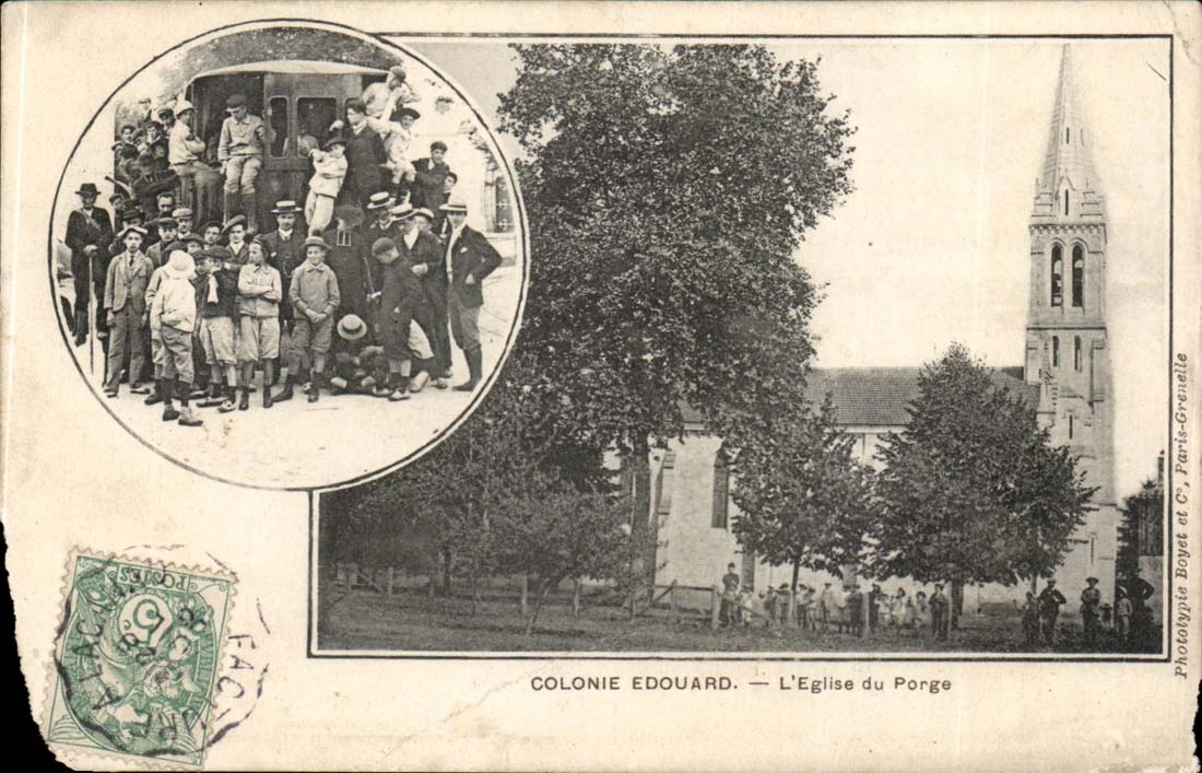 Fantasy - Children - Edouard Colony - the Church of Porge CPA