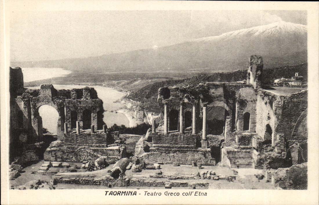 Italy Italia Taormina CPA Teatro greco coll etan
