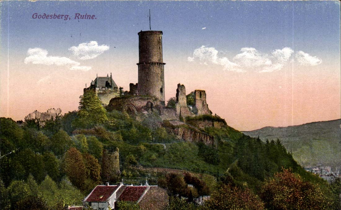 Germany Godesberg Ruins CPA