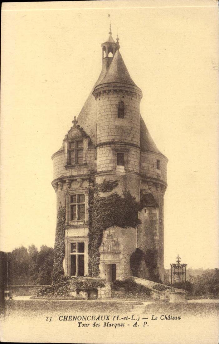 Chenonceaux - das Schloss - Umdrehung der Markierungen - CPA