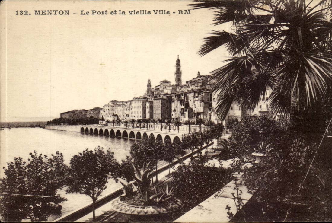 Menton - the Port and the Old City - CPA