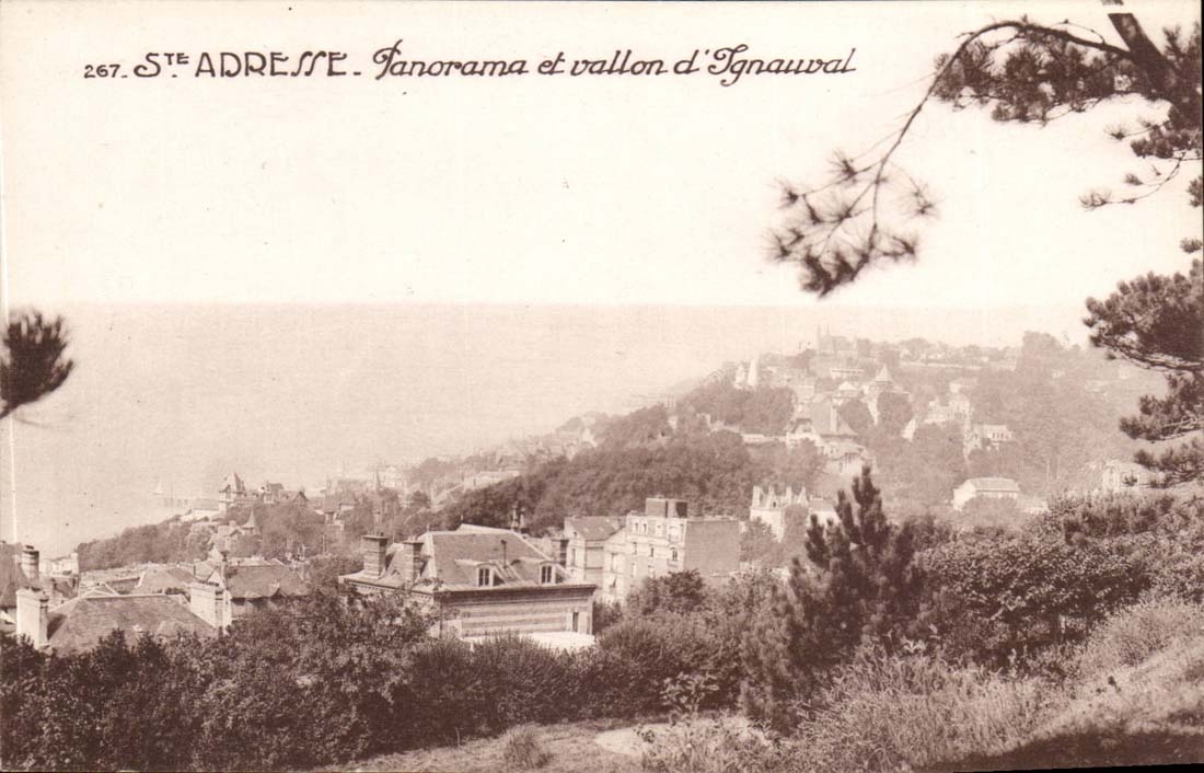 Sainte Address CPA Panorama and small valley of Ignauval