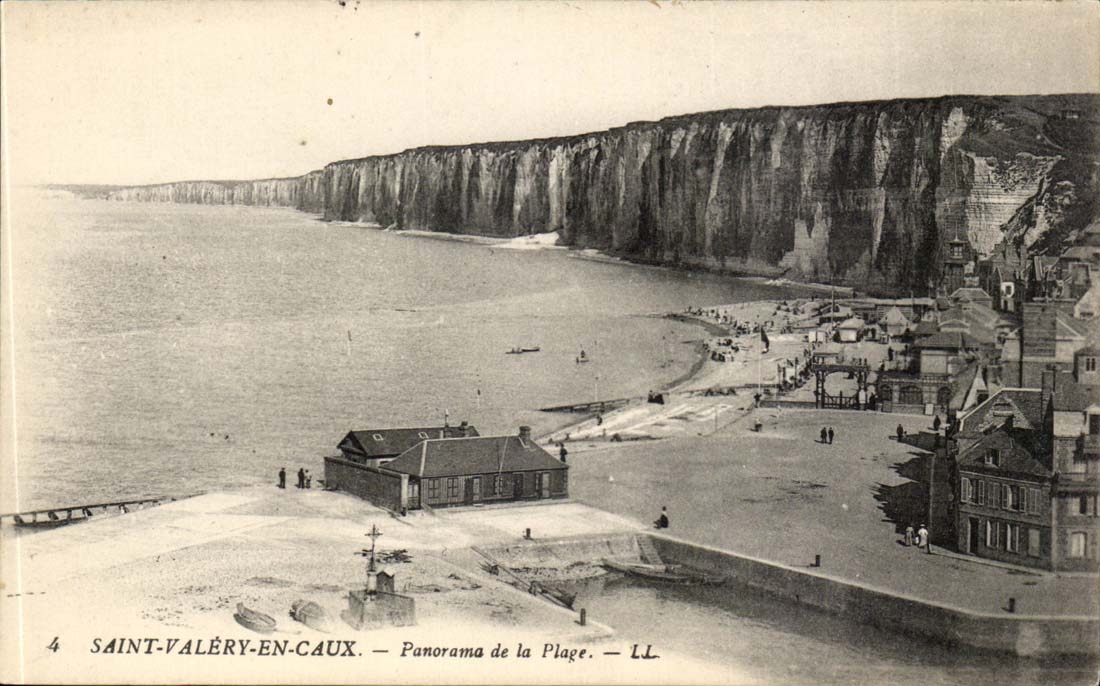 ST Valery in CAux CPA Panorama of the beach