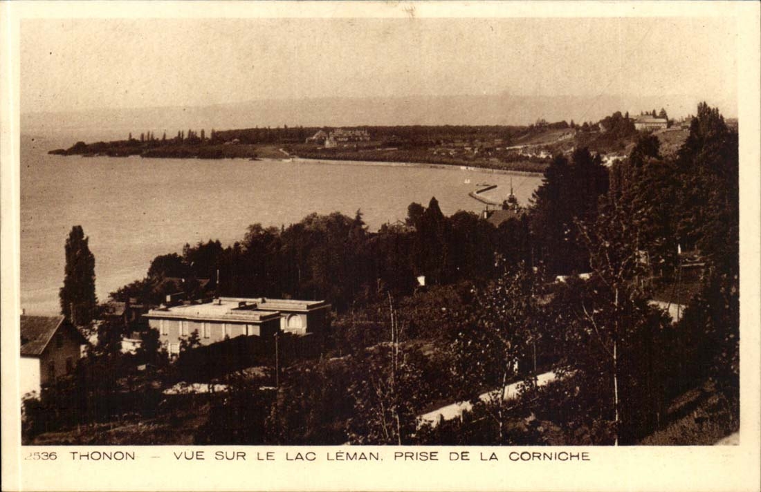 Thonon CPA Seen on the lake leman Taken cornice